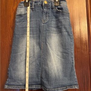 Cookies Blue Denim Jean skirt girls size 10  with adjustable waist EUC